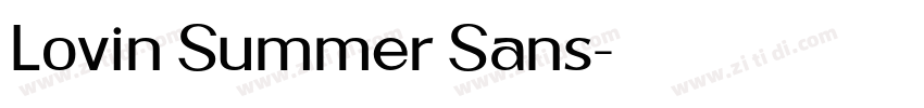 Lovin Summer Sans字体转换